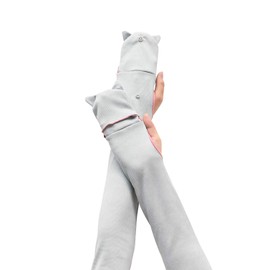 02 Cat Water Absorption Cooling Arm Cover - 3 Degrees - UV Protection, Heatstroke Prevention, Sun Protection