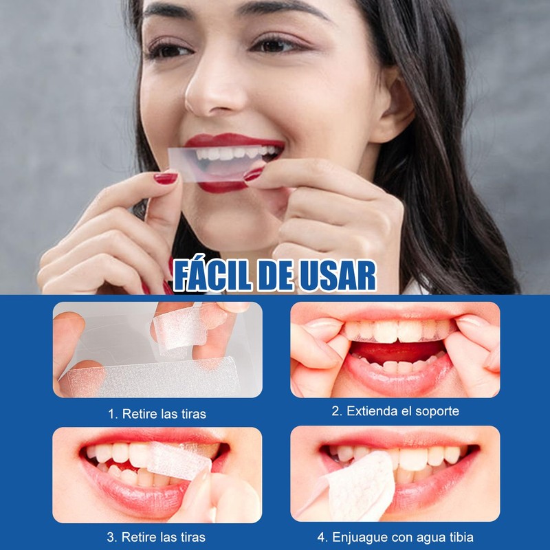15Pares-30 Tiras Tiras Blanqueadoras De Dientes, Limpia los Dientes Efectivamente