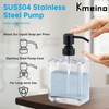 Kmeino Square Clear Glass Dish Soap Dispenser Oil Rubbed Bronze