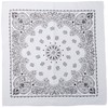 Fox Outdoor 83-02 22" X 22" Bandanna - White/Black Paisley