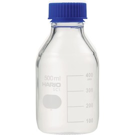 HARIO NBO-500-SCI Heat Resistant Screw Mouth Bottle with Liquid Ring-Screw Mouth GL-45 16.9 fl oz (500 ml)