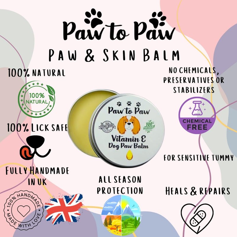 Paw to Paw Dog Paw Butter (30ml) Natural Lick Safe
