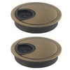 2-Pack 60mm Desk Grommet, Cable Management Plug for Office, Home