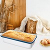 Webake Sartén grande esmaltado para pan, pan largo de plátano