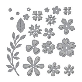 SPELLBINDERS PAPERCRAFTS, INC Spellbinders Etched Dies by Becca Feeken-Petite Floral Potpourri, Metal