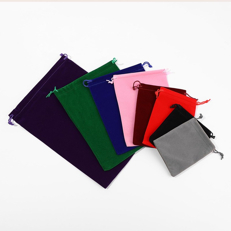GELIMY 10PCS Soft Coloful Velvet Pouches Bag Jewellery Packing Drawstring