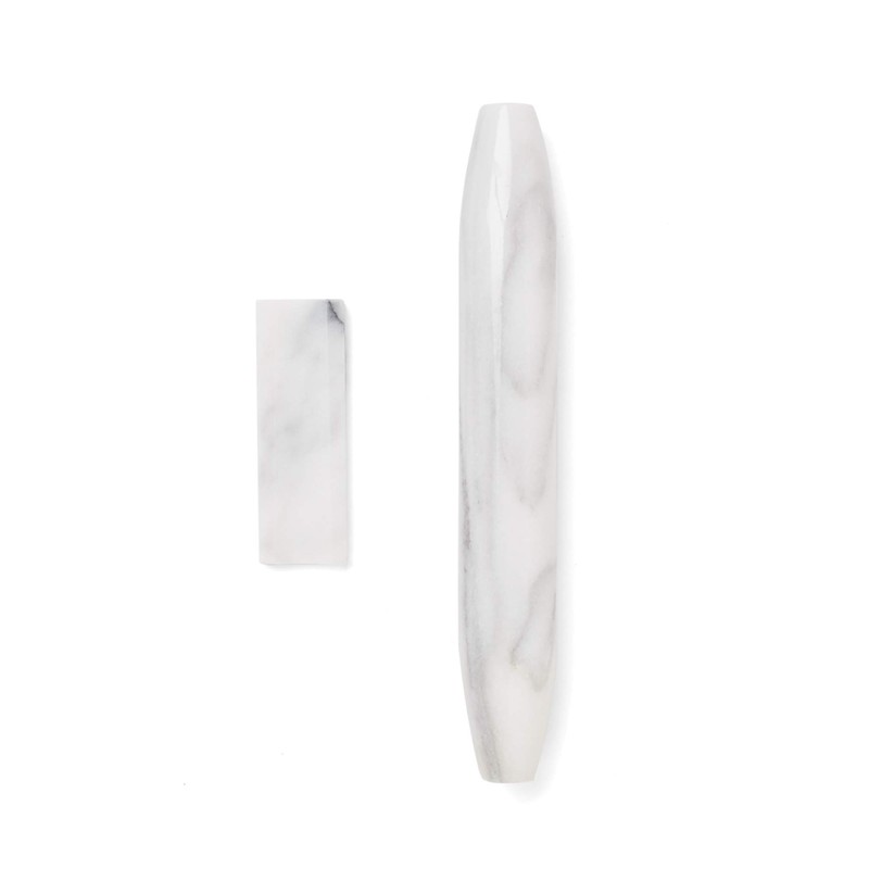 Fox Run Marble French Rolling Pin and Base, 2 x