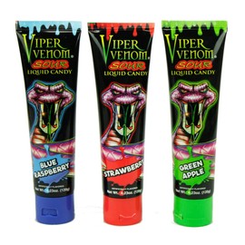 PKM CANDIES - 3 Pack Assorted Viper Venom Sour Squeeze Liquid Candy 3 Flavors