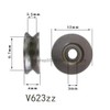 20pcs Metal Sealed Guide Wire Line Track Deep V Groove