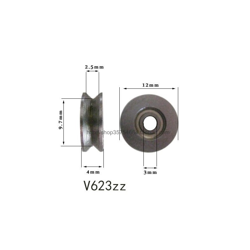 20pcs Metal Sealed Guide Wire Line Track Deep V Groove