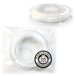 OPERON RUBBER OPR-003 [White] Approx. 0.04 inch (1 mm), Total Length: Approx. 32.8 ft (10 m), Natural Stone, For Bracelets, Power Stones, Beads, Making, Repair, Polyurethane Rubber, Crafts, Sparkling Puffy Round
