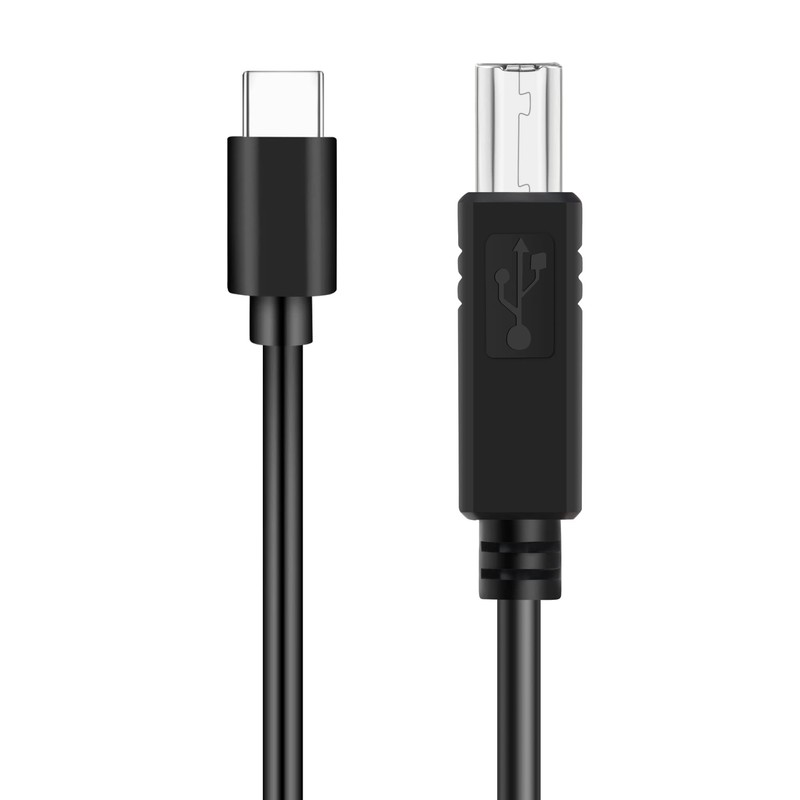 Flexible 6ft USB C to USB B Printer Cable for