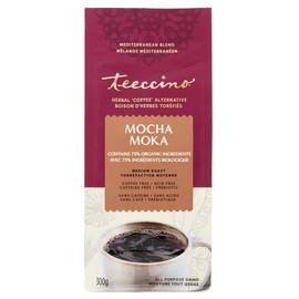 Teeccino Chicory Coffee Alternative - Mocha - Ground Herbal Coffee That’s Prebiotic, Caffeine-Free & Acid Free, Medium Roast, 300g