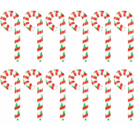 2-Pack 44" Inflatable Jumbo Size Blow Up Candy Canes for Christmas, Indoor Outdoor Holiday Yard Decorations, Christmas Party Decorations Supplies