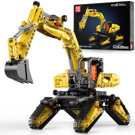 Mould King Crawler Excavator Building Sets, 17076 Engineering Excavator Building Blocks Toys, DIY Cool Model Toys Birthday Gifts for Adults/Teens/Kids, Construction Set for Boys Age 8-12 (840Pcs)