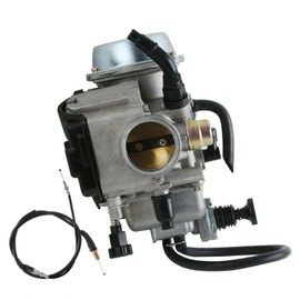 For Honda Rancher 350 TRX350TE TRX350TM TRX350FM 2000-2006 ATV Carburetor Carb, with Throttle Cable & Spark Plug & Fuel Filter