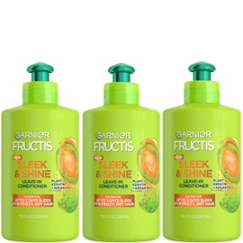 Garnier Fructis Sleek and Shine Intensely Smooth Leave-In Conditioning Cream, 10.2 Ounce (Pack of 3) (Packaging May Vary)