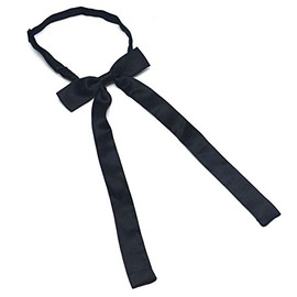 TieurTie Girls Bowtie, Black, Stylish, Single Bowtie, Junior, Black, Solid, Graduation, Chorus Necktie, Women's Necktie, Black