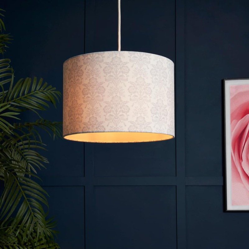 Litecraft Light Shade 30 cm Damask Print Easy Fit Ceiling