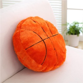 TRYTUTRY Basketball Cushion Fluffy Soft Basketball Cushion for Bedroom Decoration Great Gift for Basketball Lovers 45x45cm
