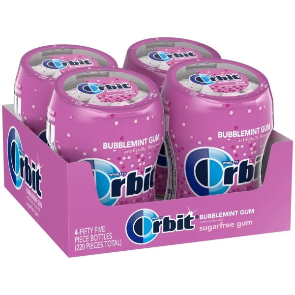 ORBIT Bubblemint Sugar Free Chewing Gum Bulk Pack, 55 Piece