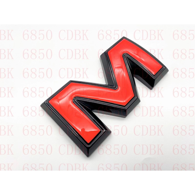Auto Front & Rear GMC Red Black OVERLAY Emblem Badge