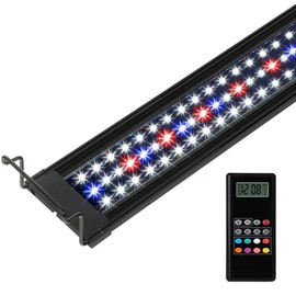 WaterRebirth Wireless Remote Full Spectrum Aquarium LED Light Strip - Ultra-Thin Design with Timer & RGB Modes for Fish Tank Plants (24-30”)