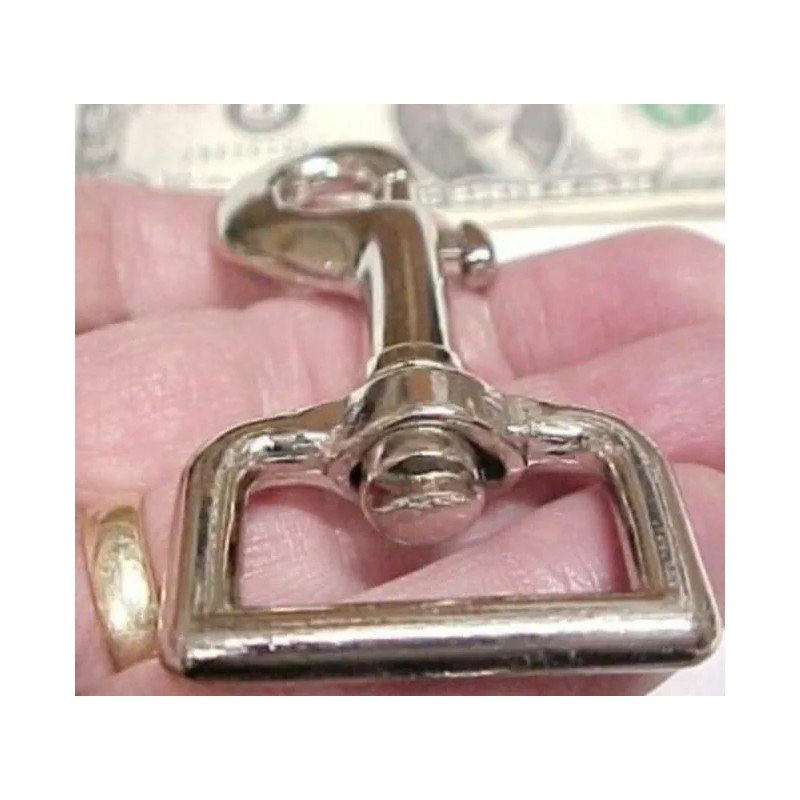 SherrodSurplus 2 Stainless Steel Spring Snap Swivels, Flat Web Strap
