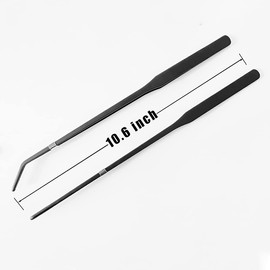 WOLEDOE Snake Feeding Tongs, 2Pcs Ball Python Tweezers fit Leopard Gecko, Snakes, Lizards, Rose Hair Tarantula, Chameleon, Jumping Spider