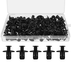 Adiwo Plastic Rivet Fasteners, 60 PCS Car Body Retainer Clips Set, 8mm Expansion Rivets Plastic, Push Type Retainer Clips, Bumper Clips, Universal Automobile Trim Panel Clip