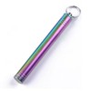 Titanium Toothpick Holder Keychain Fruit Picks Tooth Cleaning Tool Container