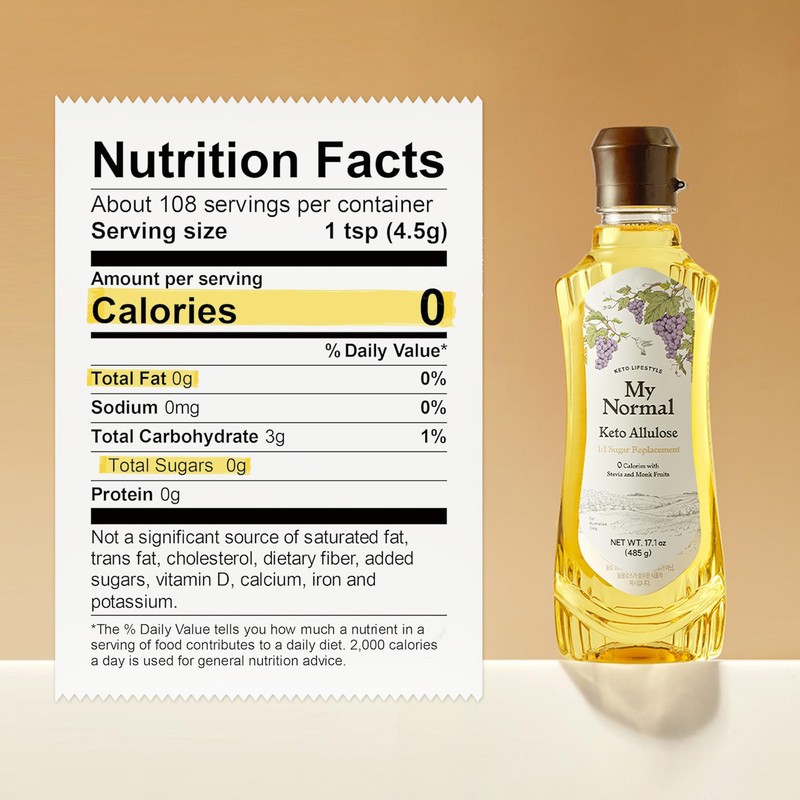 My Normal Keto Allulose Large Size, Allulose 99.52%, Monk Fruit,
