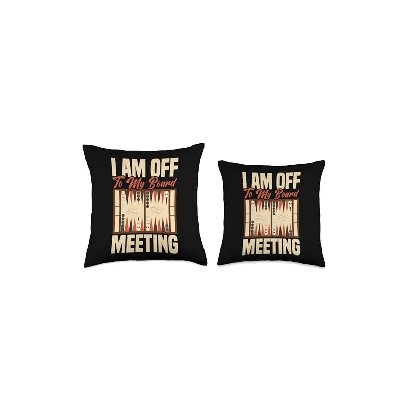 Backgammon Lover Travel Set Board Chips Backgammon Throw Pillow