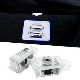 2PCS Led Car Door Lights Projector Logo Compatible for Defender (L663; 2020-presnet) Shadow Ghost Light Courtesy Laser Welcome Light (Defender White)