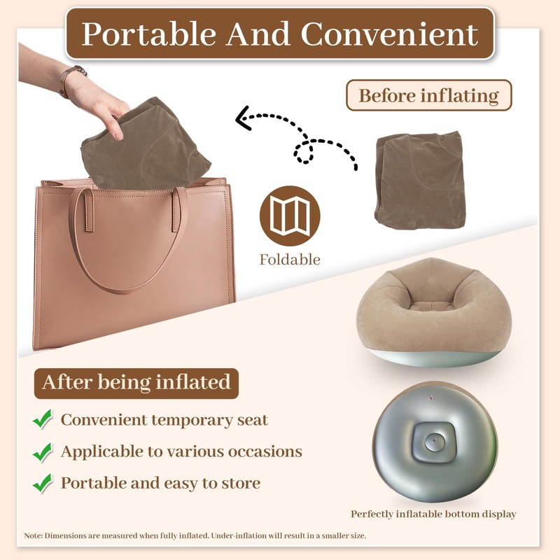 Inflatable Bean Bag Chairs for Adults with Electric Air Pump,