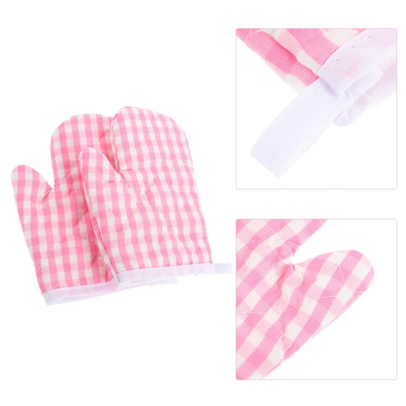 Hemoton Oven Gloves Mini 2 Pieces Oven Gloves for Children
