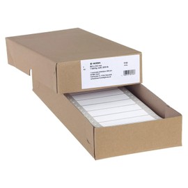 HERMA 8160 Computeretiketten endlos, 88,9 x 23,0 mm, 1-bahnig, 2000 Stück, selbstklebend, Endlosetiketten Aufkleber mit Führungslochrand, matt, blanko Papier Computer Etiketten, weiß