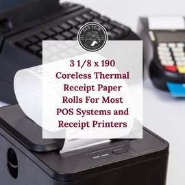 3 1/8 x 190 Thermal Receipt Paper Rolls (30 Rolls) Compatible with Most POS Systems and Receipt Printers Pre Printed Inspirational Quotes on Back for a Positive Customer Experience