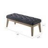 24KF Upholstered Tufted Bench with Solid Wood Leg,Ottoman with Padded