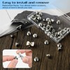 GEEHUA 50PCS Locking Pin Backs, Locking Pin Keeper Clasp Metal