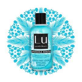 LatinUs Beauty, Lock The Look Crema para Peinar con Keratina Vegana para Cabello Manejable y Estilizado, 8 oz