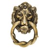 Front Door Knocker - Solid Brass Lion Head - Antique