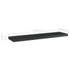 Bookshelf Board Set of 8 High Gloss Black Engineered Wood