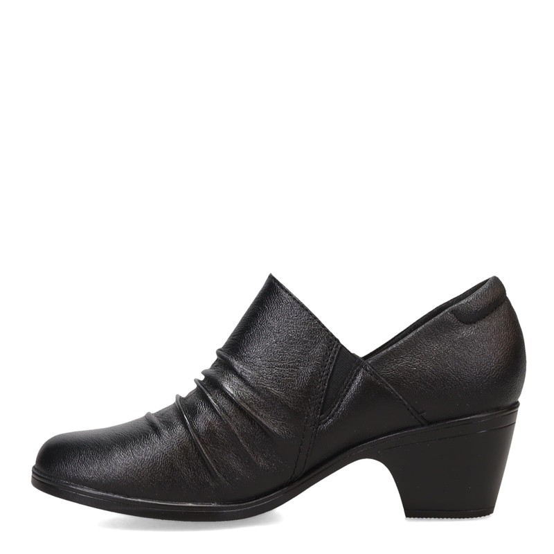 Clarks Collection Women's Emily 2 Cove Pump, Black Leather, 6