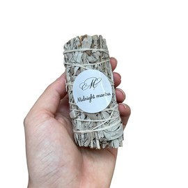 Midnight Mantra Organic White Sage Smudge Sticks & Palo Santo Smudge Stick Bundle | Smudge Kit Gift | Home Energy Cleansing Kit | Beginner Smudge Kit | Natural Incense Sticks