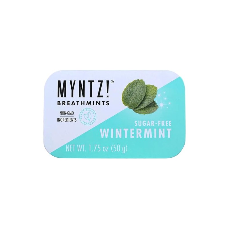 Myntz Sugar Free Mints in a Tin, Wintermint 4 Pack,