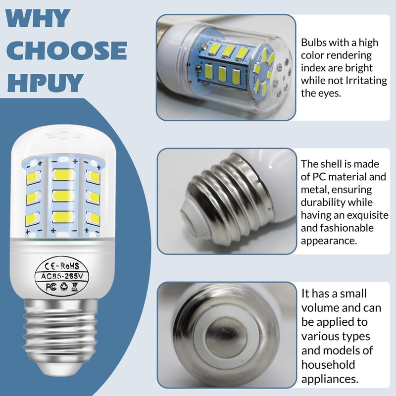 HPUY 5304511738 kei d34l Refrigerator LED Light Bulb Compatible for