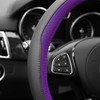 FH Group Geometric Chic Microfiber Leather Steering Wheel Cover –