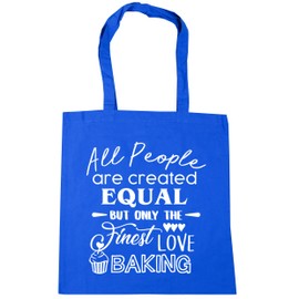 Hippowarehouse All People Are Are Created Equal But Only The Finest Love Baking Tote Shopping Gym Beach Bag 42cm x38cm, 10 litres