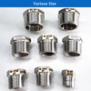 2 bujes de acero inoxidable (3/4"-3/8")